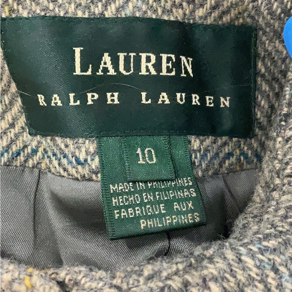 Vtg Ralph Lauren Equestrian Shetland Wool‎ Zip Jacket Pea Coat Women's Size 10 - Picture 6 of 9